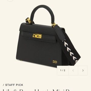 Lily & Bean BLACK bag with initials LD